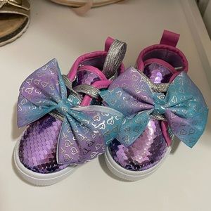 Jojo Siwa sequin bow shoes size 5